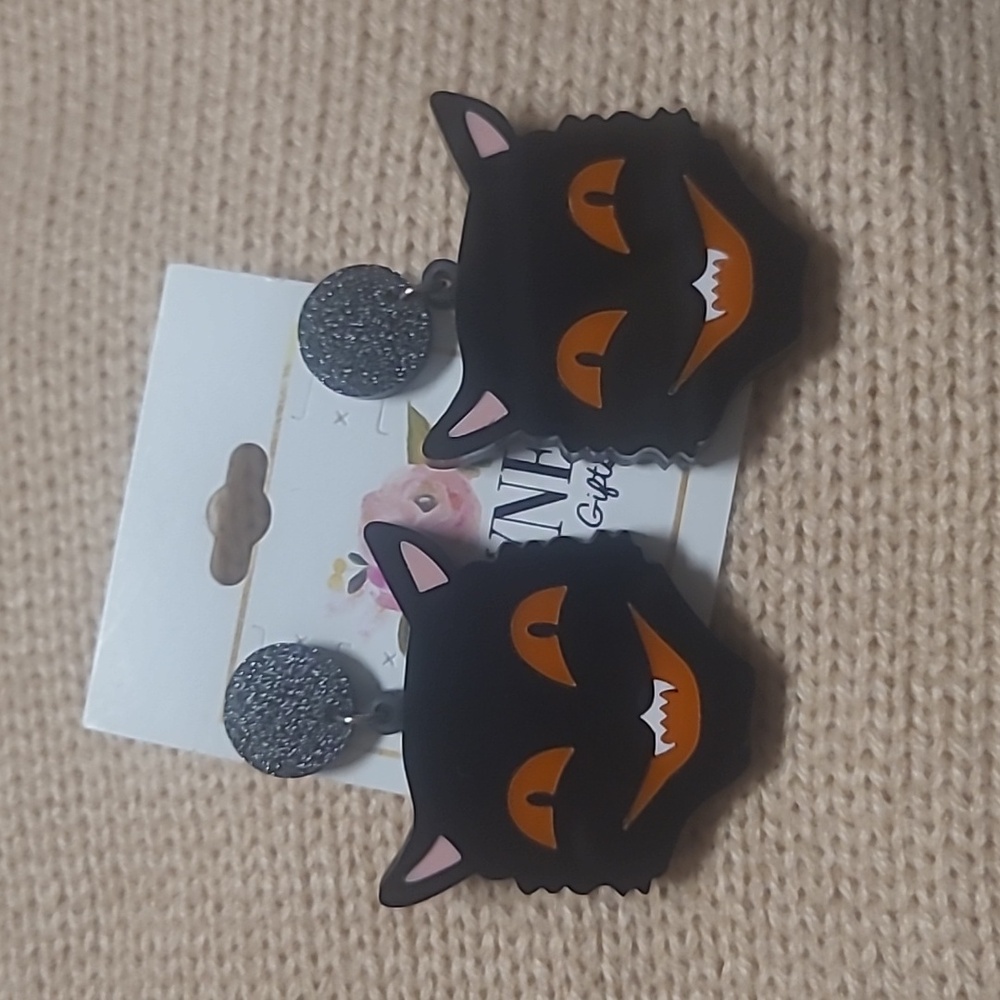 Black Cat Earrings